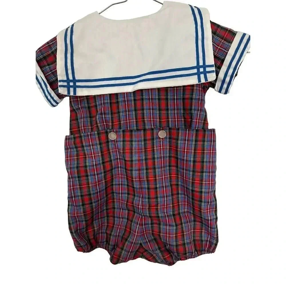 VTG C.I. Castro & Co. Sailor Outfit Shirt Buttons on to Bottoms Size 24 Months